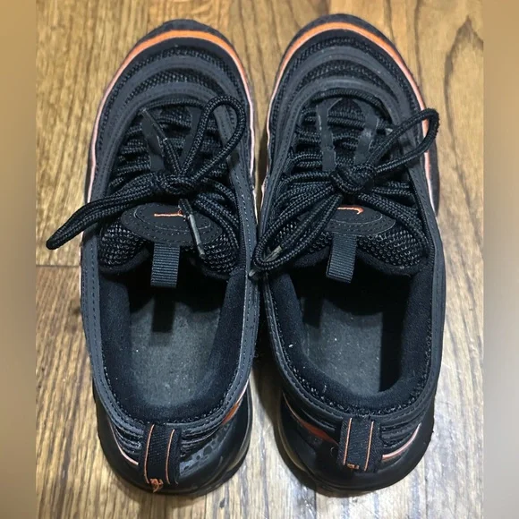 Nike Air Max 97 'Black Safety Orange' Sneakers - Picture 6 of 11